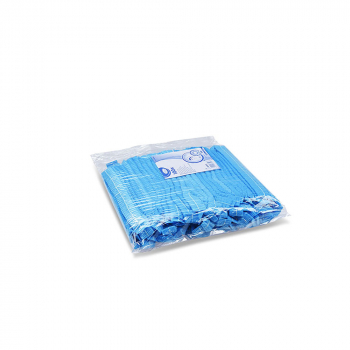 Vlieshaube (PP) extra-leicht blau (100 Stk.)